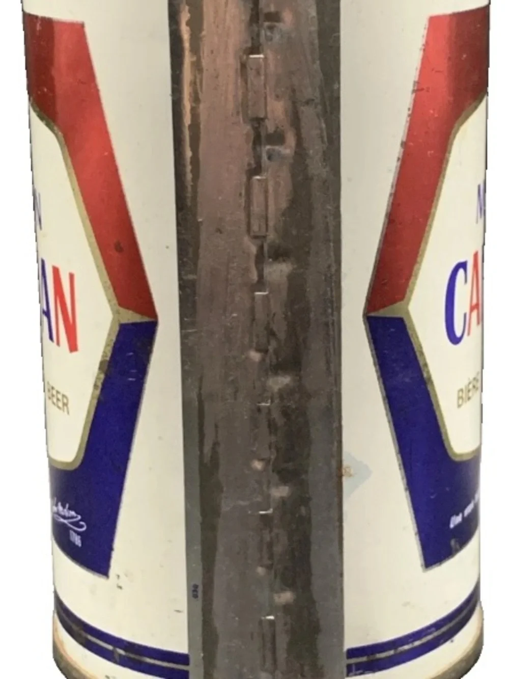 Vintage Beer Can Molson Canadian Lager Biere Beer Empty Steel Can